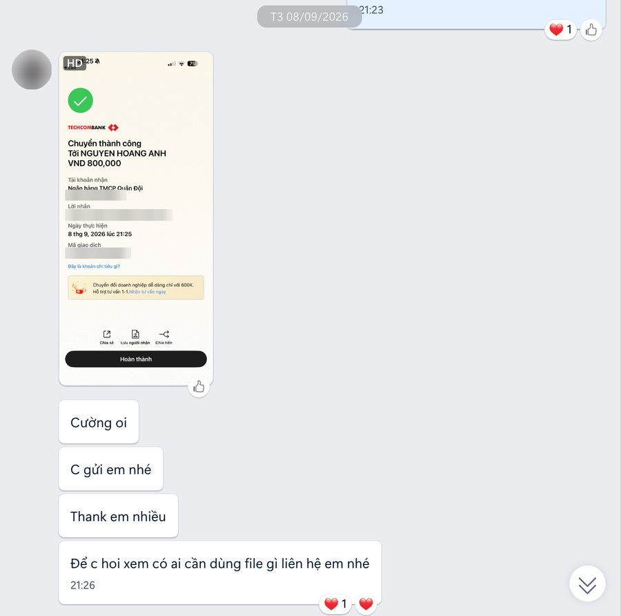 "Có ai cần dùng file gì liên hệ em nhé"